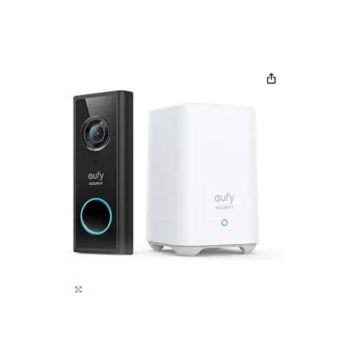 eufy Security, Video Doorbell S220 (Battery-Powered) Kit, Security Camera - 2K Resolution, 180-Day Battery Life, Encrypted Local Storage, No Monthly Fees, Built-in Storage, Motion Only Alert