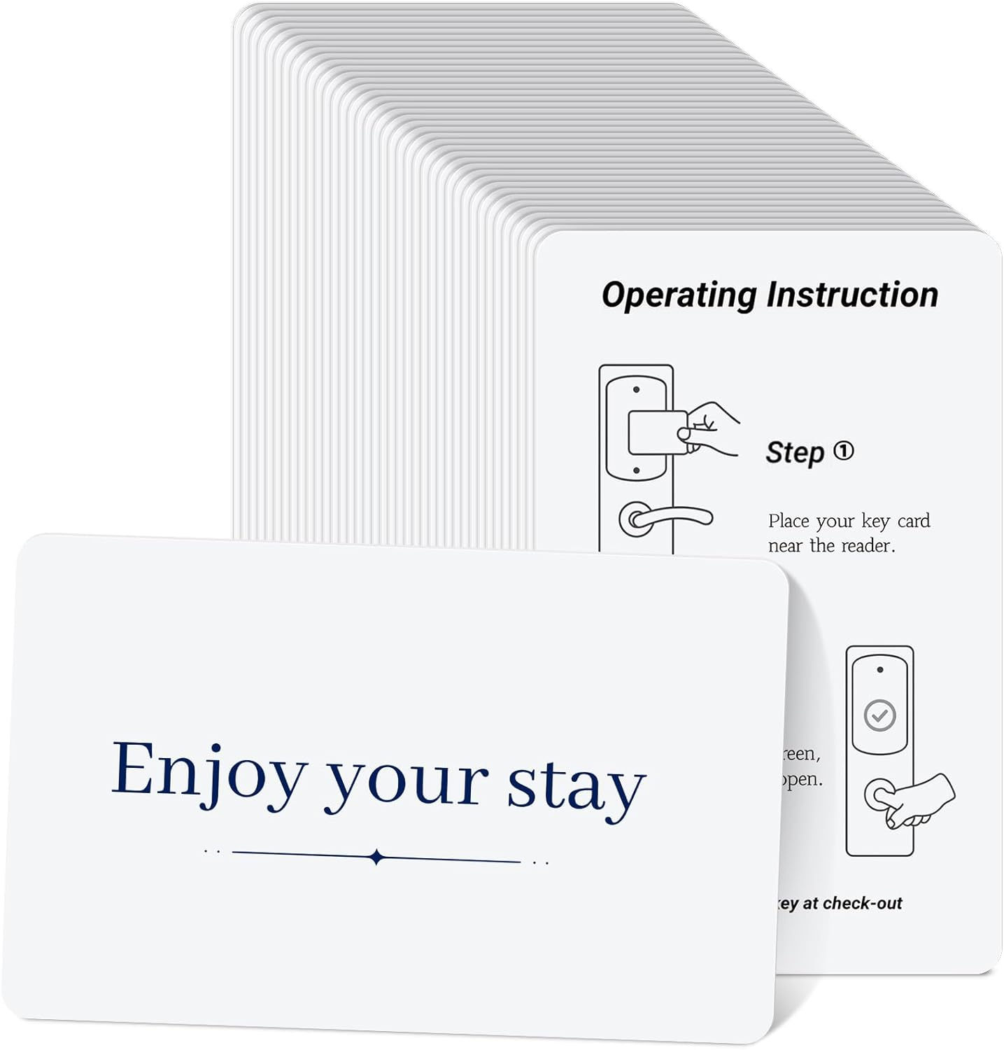 Saysurey 500 Pack 13.56MHz Hotel RFID Key Card, Blank RFID Touchless Key Card, Hotel Smart Keycard Printable Bulk for Hotels Door Systems (Classic)