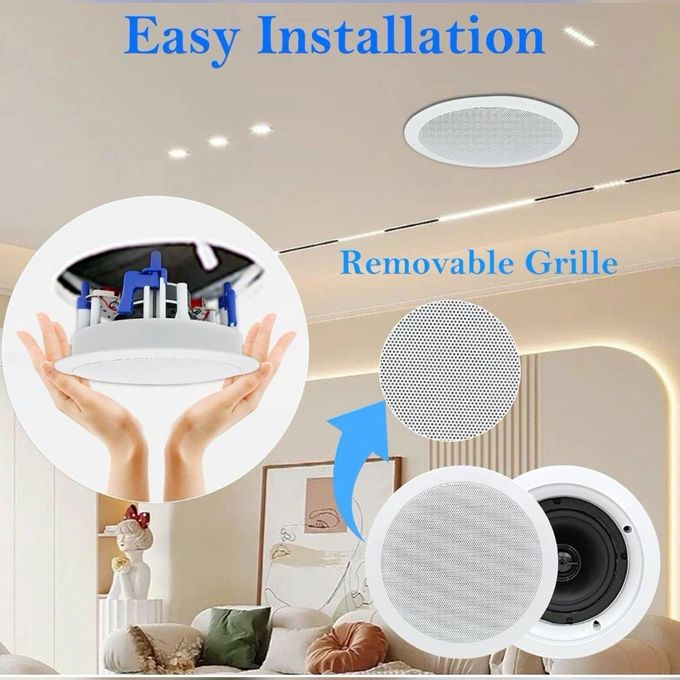 Ceiling Speaker 2in1 30w 6.5” wireless Bluetooth Ceiling Speaker with built in amp HiFi Pop Ceiling Speaker for Home, Shop & Office
