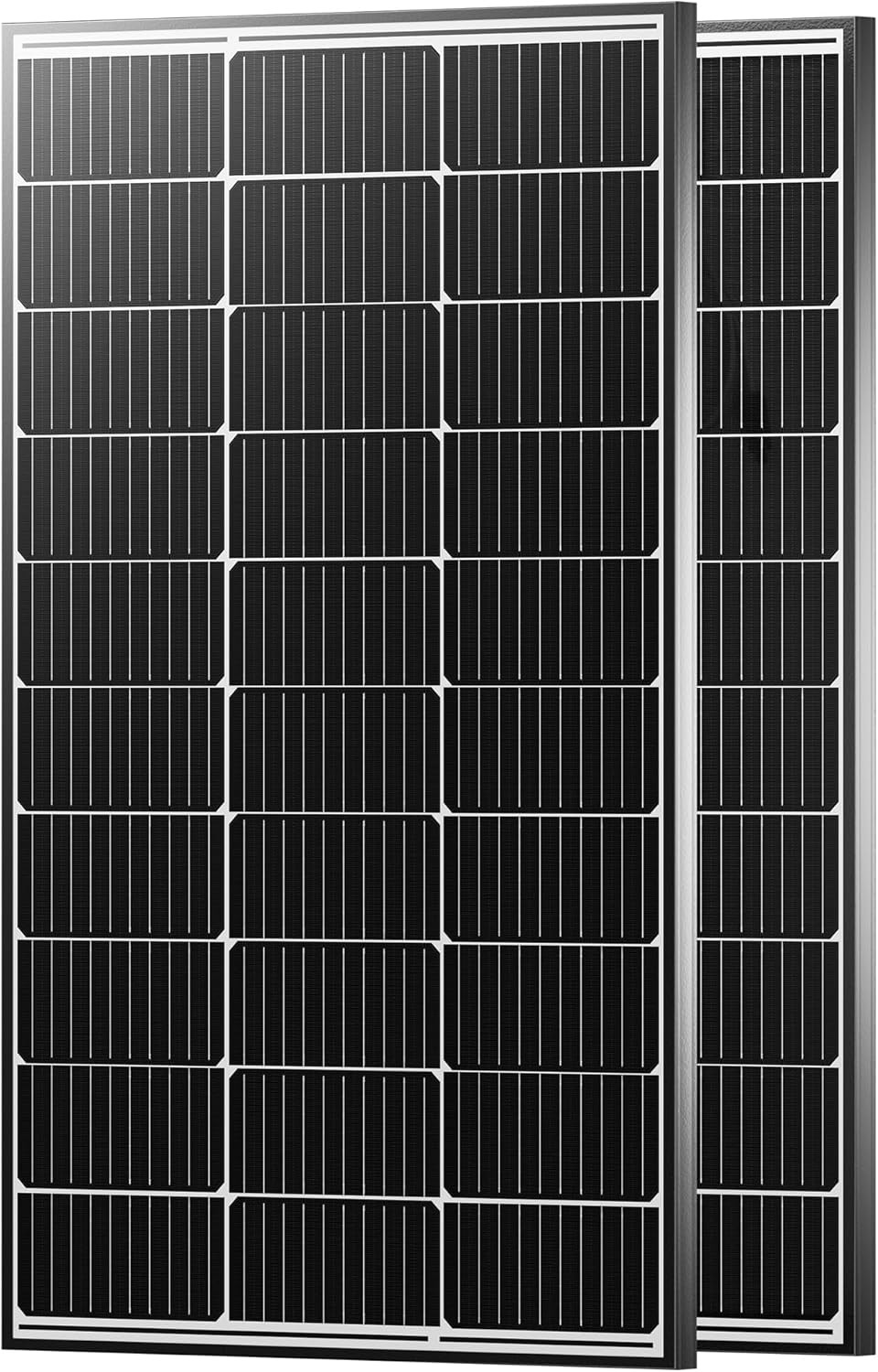 JJN 200 Watt Solar Panels, 12V 100W Solar Panel 2PCS,10BB Monocrystalline 23% High Efficiency PV Module Power Charger for RV, Home, Farm, Boat, Caravan and Off-Grid Applications